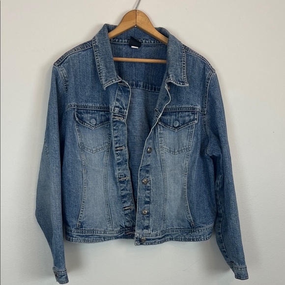 Y2K FUBU Blue Jean Jacket women’s size 2X - Picture 2 of 10